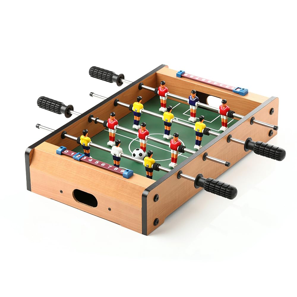 Amazon.com : TALLO 20” Mini Foosball Table, Wooden Tabletop Soccer